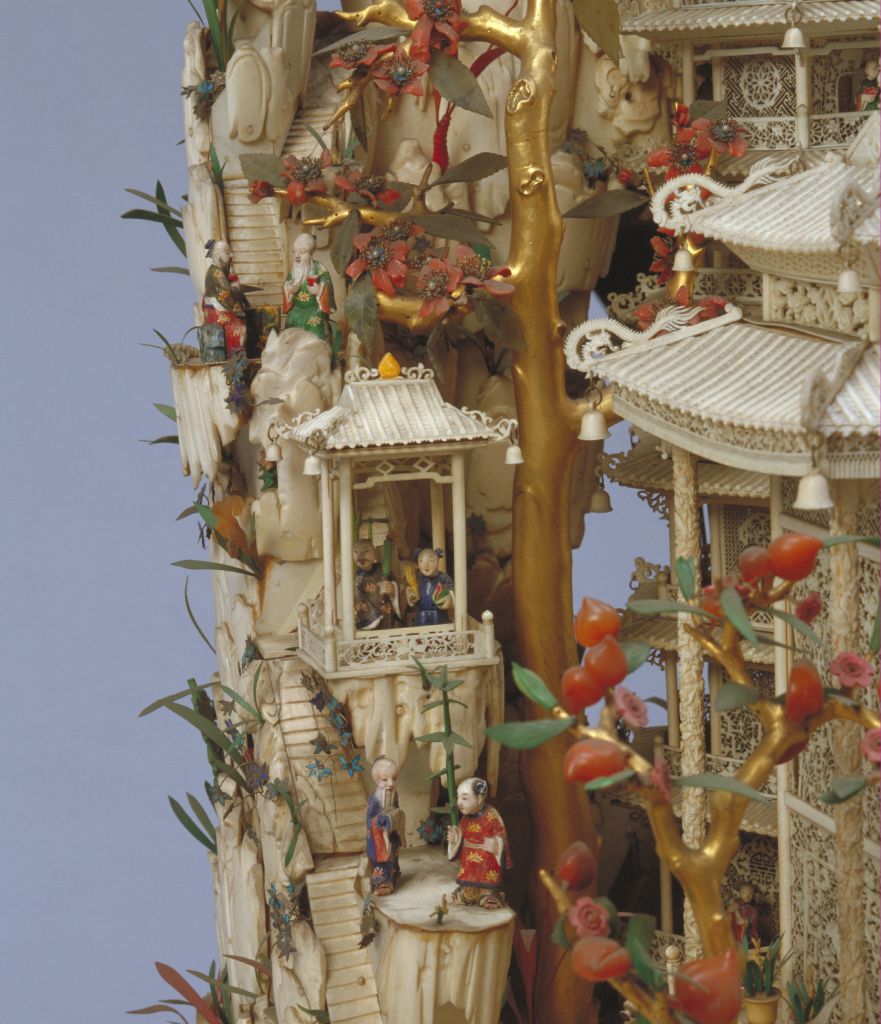 图片[4]-Ivory carved immortal birthday tower-China Archive